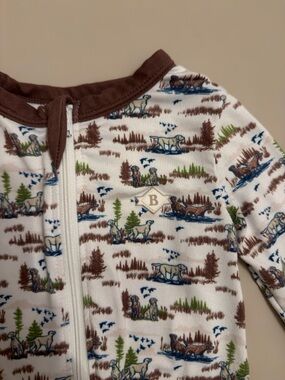 Baby Burlebo Ducks & Dogs Onesie